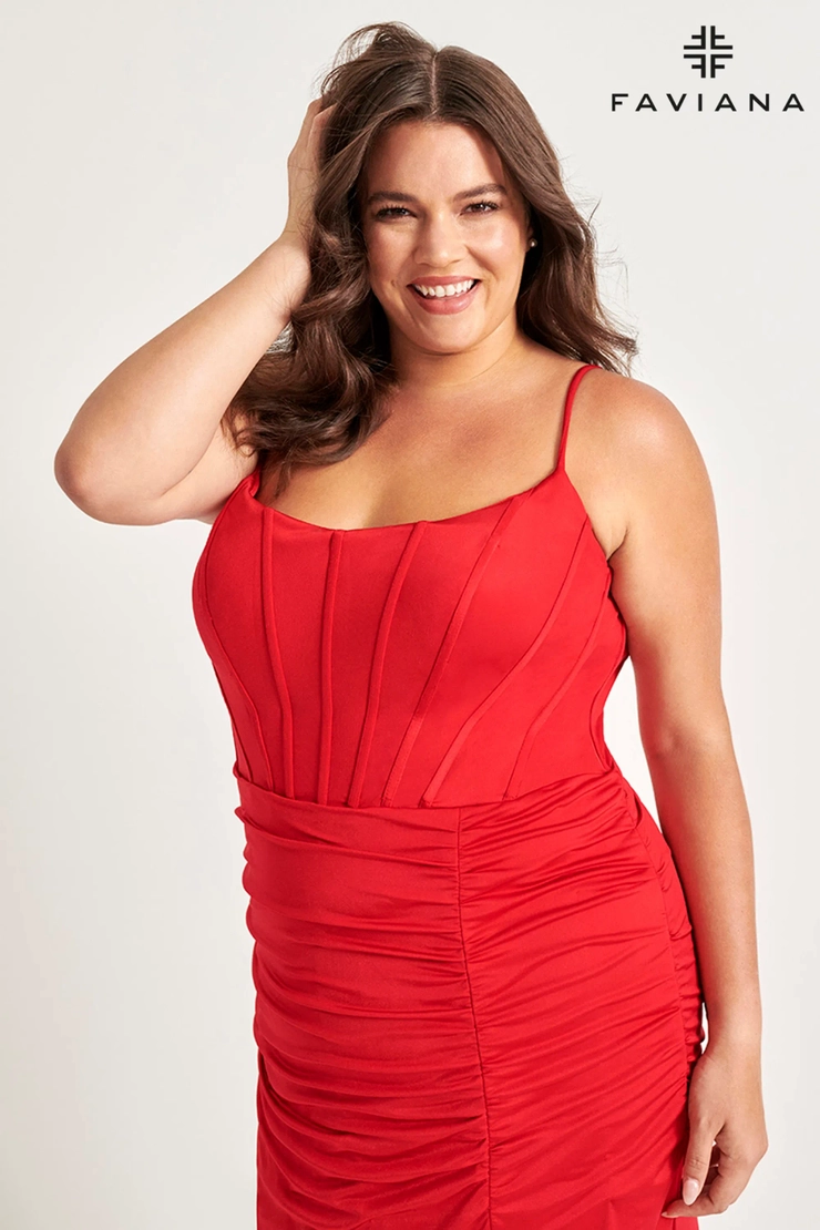 Faviana Plus Size Style #9544 #3 frontface vertical cropped picture