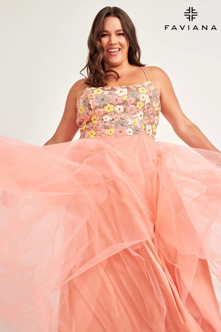 Faviana Plus Size Style #9557 #3 frontface vertical cropped picture