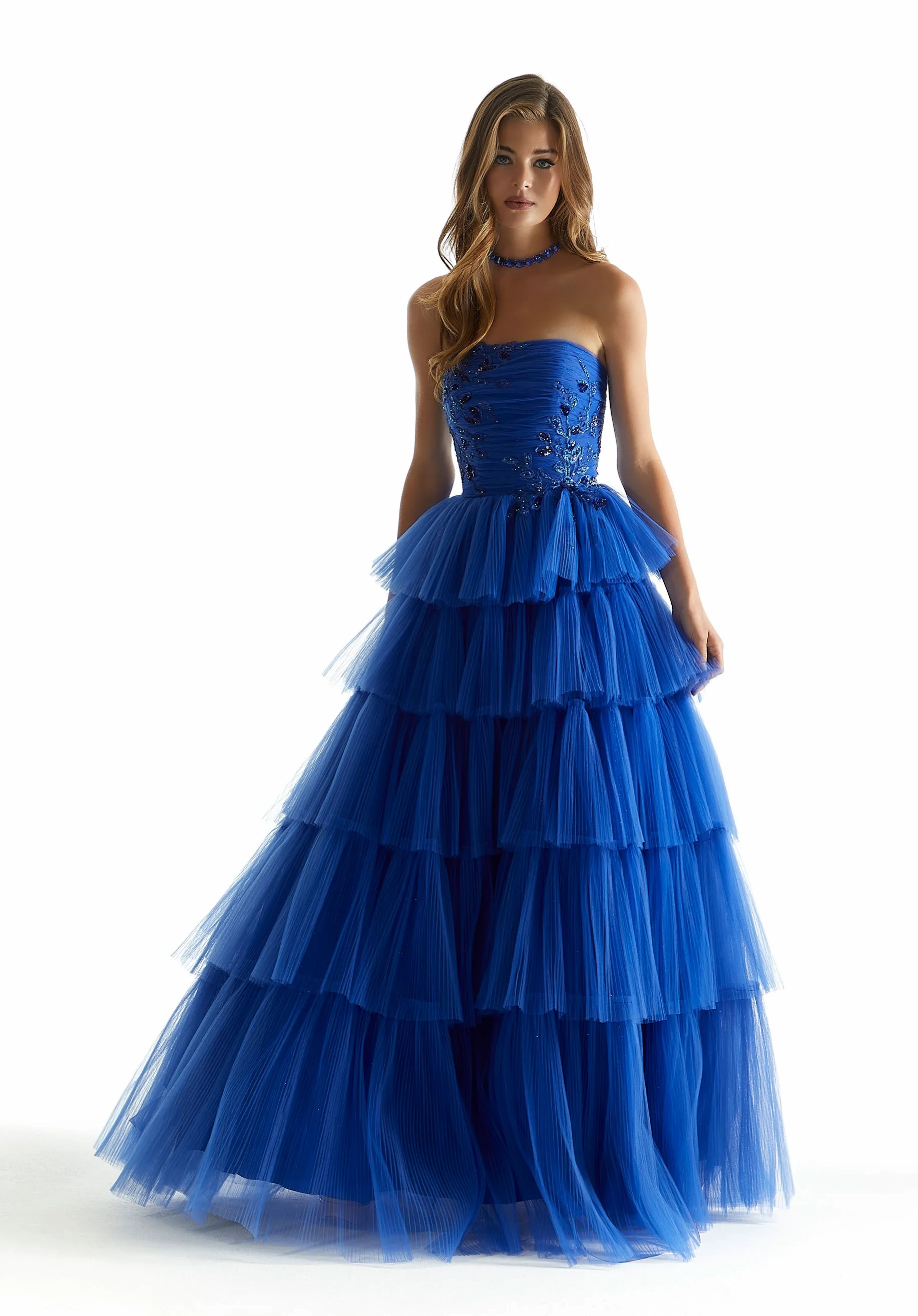 open lace back dress Elegant A Line Half Sleeves Chiffon Long Prom Dress