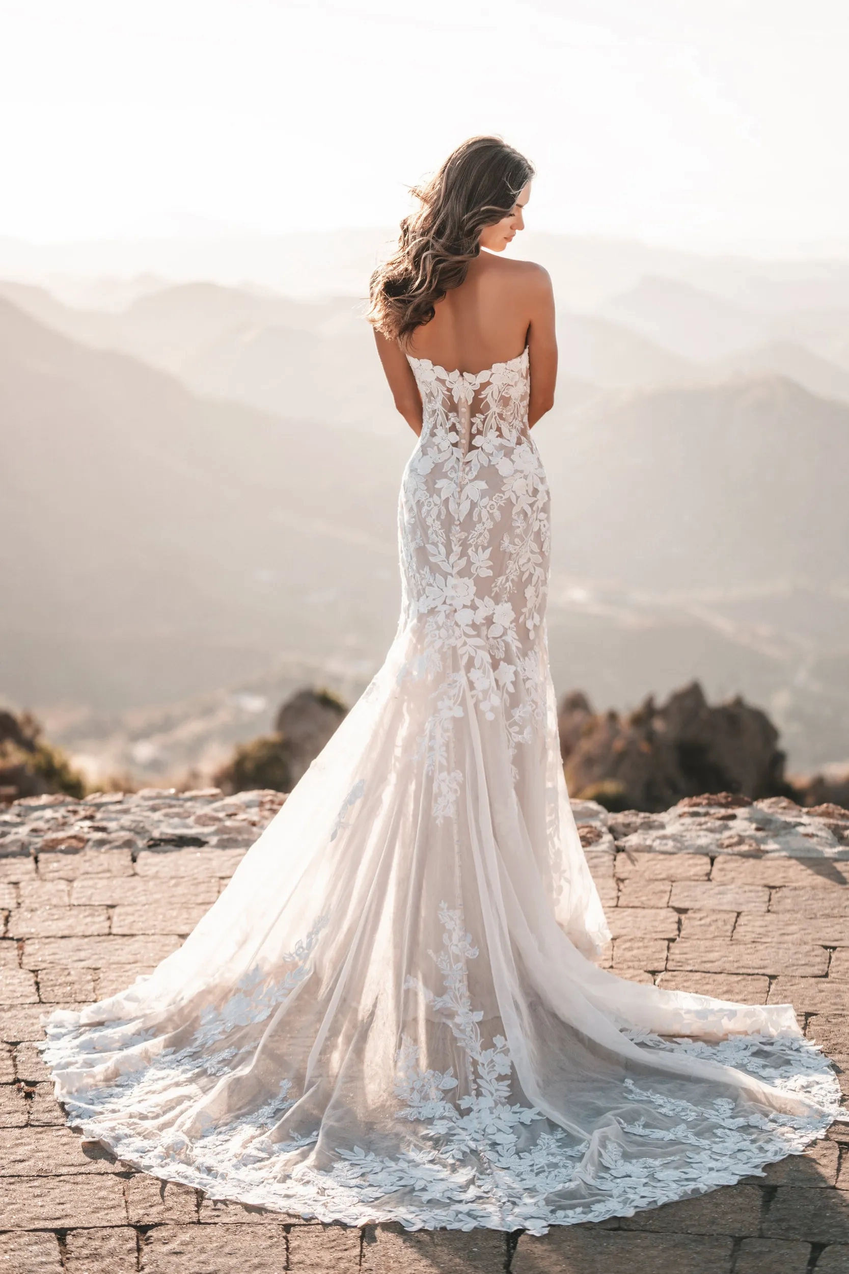 Allure Bridals A1212 Wedding Dress | Beaded Lace Sheath Gown | Radiant Bride  Cleveland