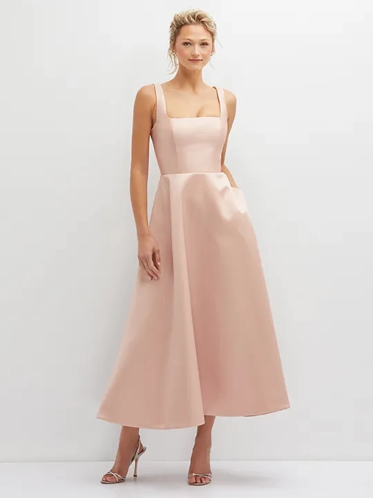 dessy champagne dress Dessy Collection Dresses | Nwt Dessy Collection One-Shoulder Puff Sleeve Maxi Bias Dress, Champagne, Large | Color: Gold | Size: L