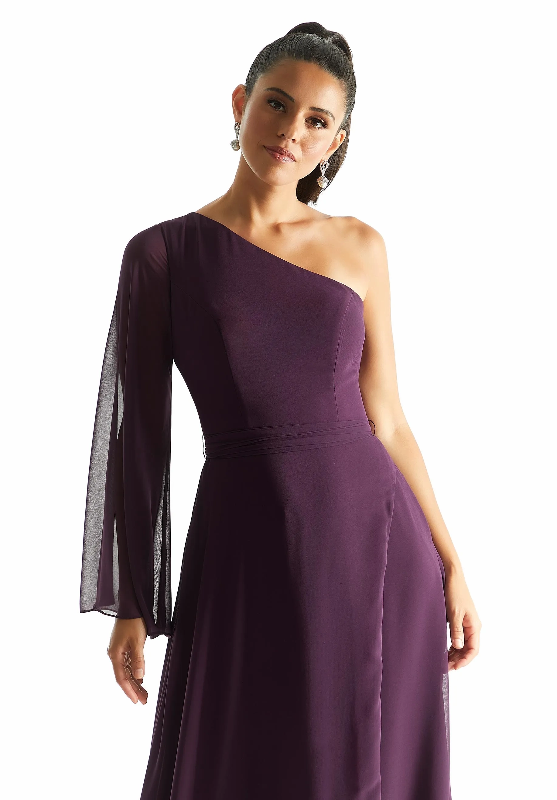 morilee one shoulder bridesmaid dress Morilee 2070014