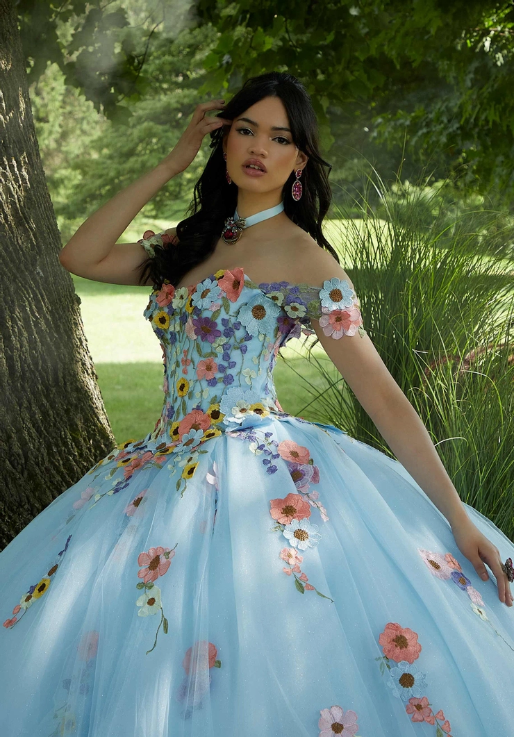 Vizcaya by Morilee Style #89446 #7 Light Blue/Multi frontface vertical cropped picture