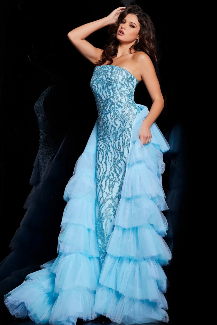 Jovani Style #26119 #0 default Turquoise frontface vertical picture
