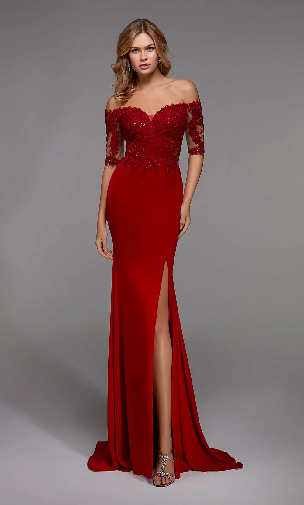 alyce paris red mermaid dress Formal Dress: 61884. Long, Strapless, Straight, Lace-up Back