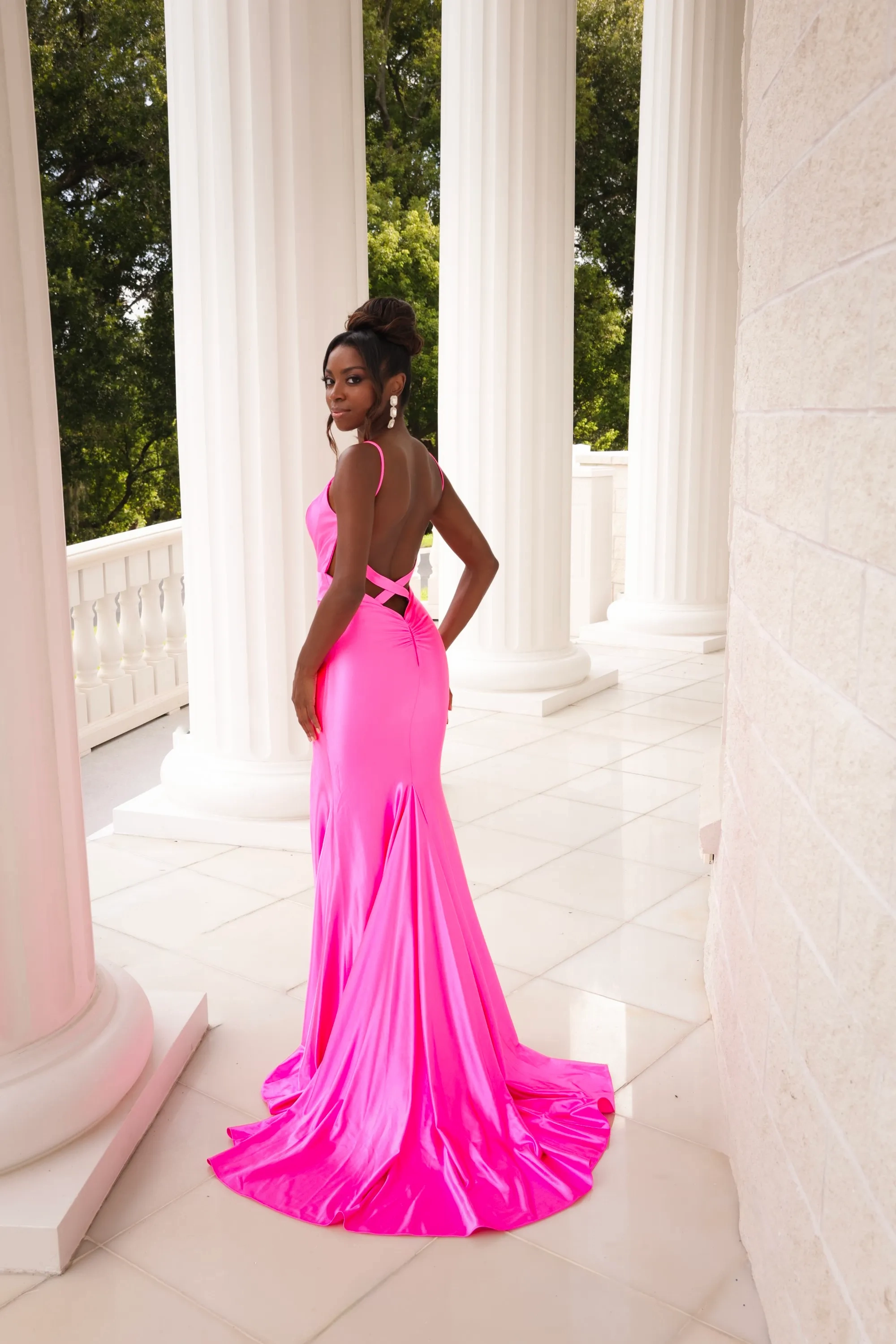 fitted prom dresses with sleeves Lace Long Sleeves Mermaid Prom Dresses Tulle Evening Gowns main image 0
