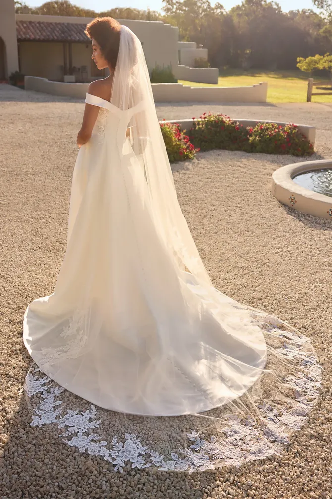 MANY WAY TULLE VEIL DRESS パープル　Sサイズ Tulle beaded dress with envelope skirt and overskirt – Saiid