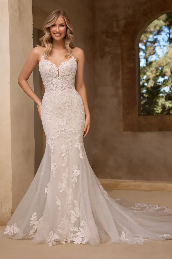 Lace Sexy Fit and Flare Bridal Gown