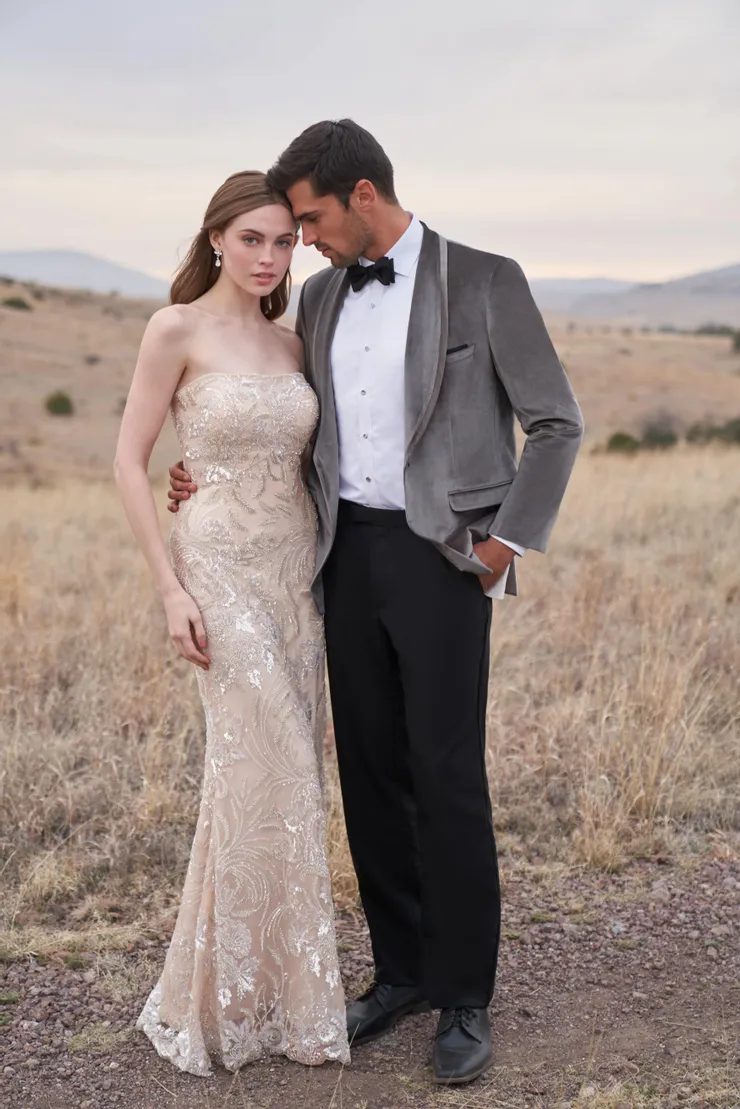 Allure Men Silver Gray Velvet #1 frontface vertical picture