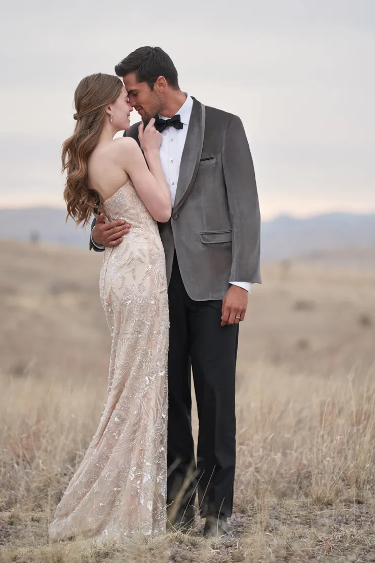 Allure Men Silver Gray Velvet #6 frontface vertical picture