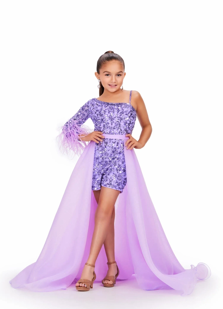 Ashley Lauren Style #8067 Kids Organza Overskirt with Wire Hem #1 frontface vertical picture