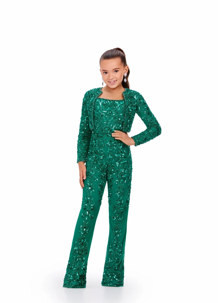 Ashley Lauren Style #8232 Fully Beaded Two Piece Jumpsuit #1 frontface vertical picture