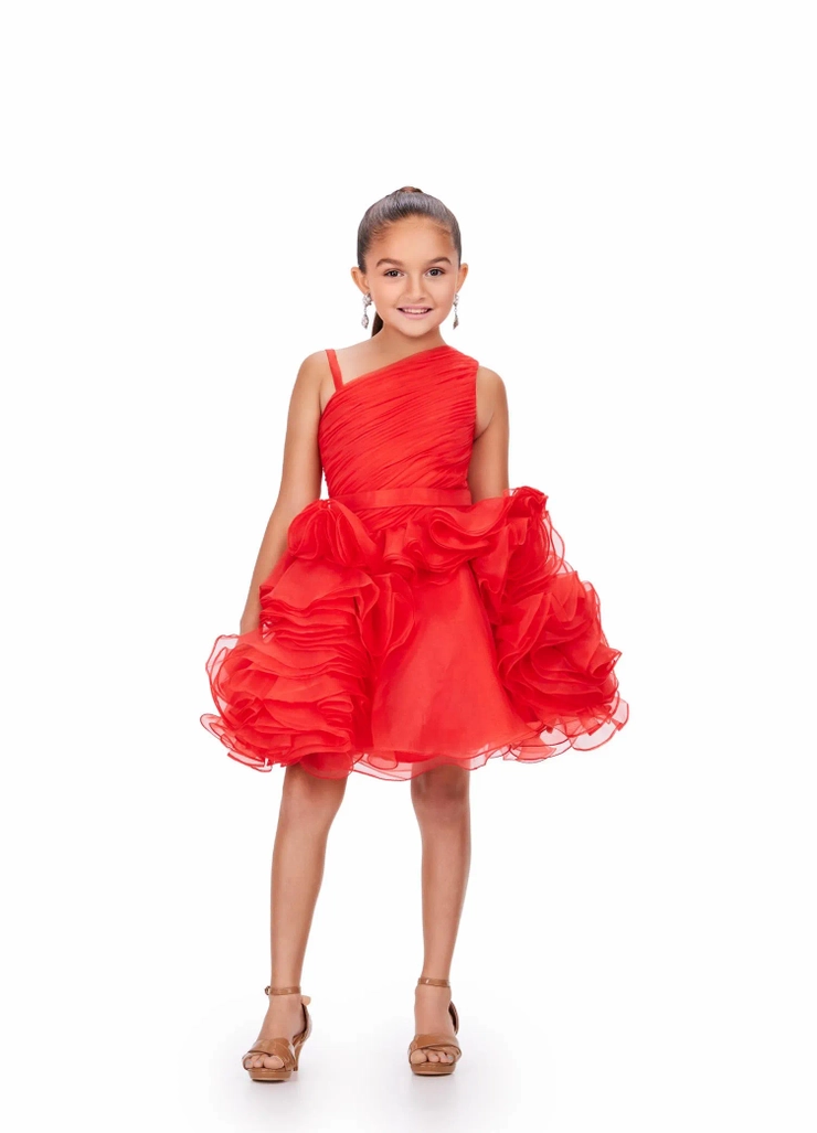 Ashley Lauren Style #8251 Kids A-Line Organza Cocktail Dress #1 frontface vertical picture