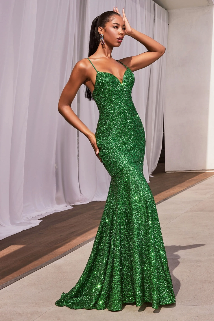glitter print mermaid dress by cinderella divine j810 CH066 - Ladivine Honeymoon