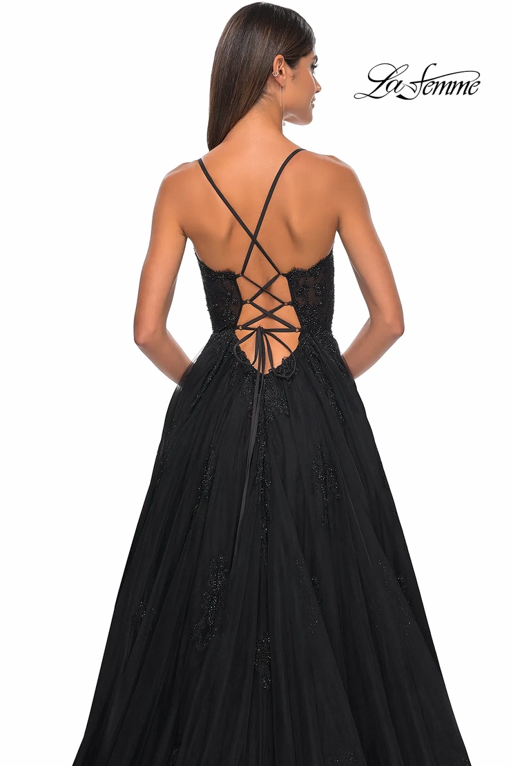 La Femme Style #32028 #24 Black backface vertical cropped picture