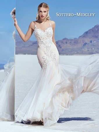 Maggie Sottero Style #KHLOE #0 frontface backface vertical thumbnail