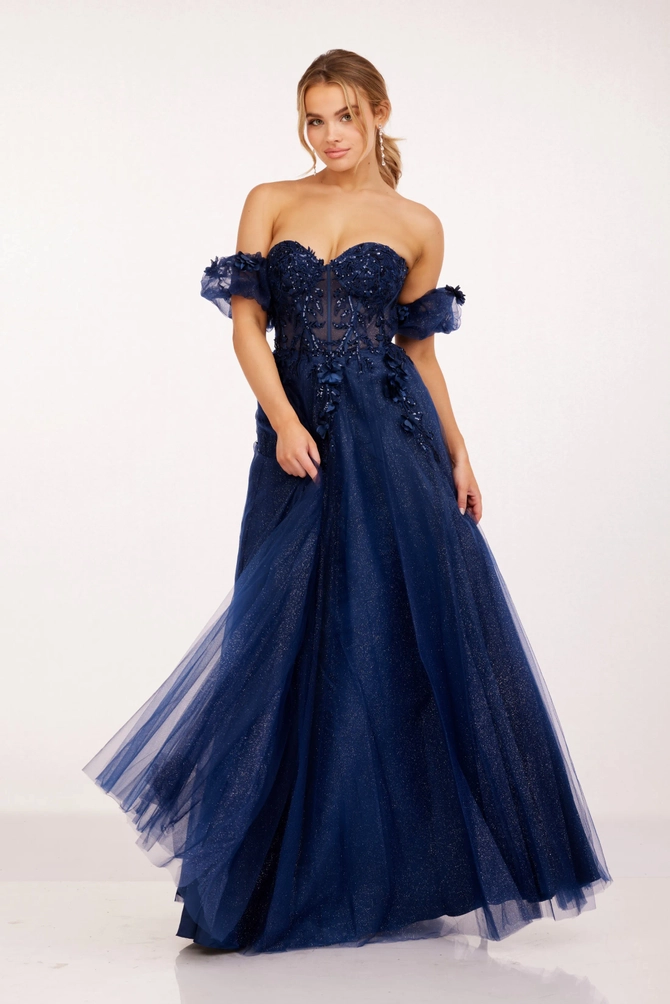 Cecilia Couture 1522 Black Prom Dress