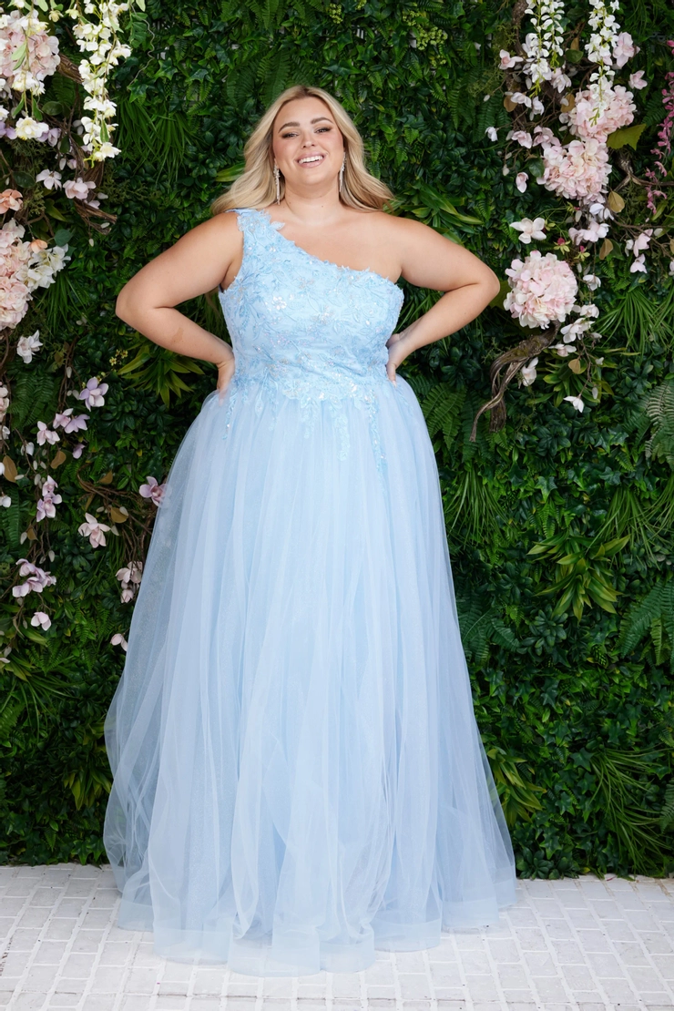 blue lace sleeve prom dress Blue Lace Open Back See Through Long Sleeve Evening Dress, Prom Dresses,  MP141 main image 1