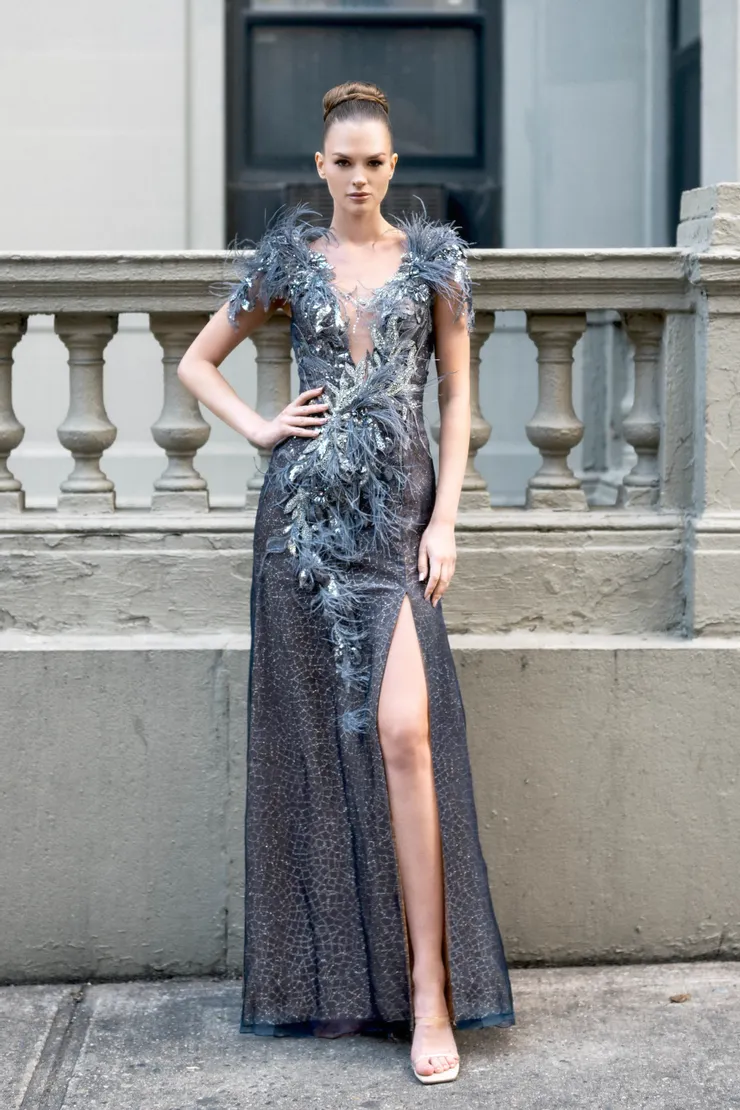 ysa makino evening dresses L'agence - Karma Sequin Maxi Dress main image 0
