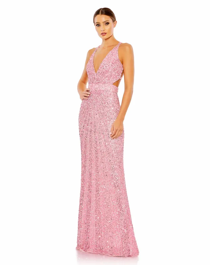 Mac Duggal ☆オフショルダー ミディアム シフォンドレス an/アン】リボン ジップデザイン くびれ透け シフォン オフ