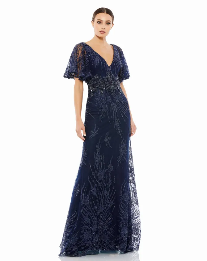 green emerald velvet dress Freesia Formal Dress Navy main image 0