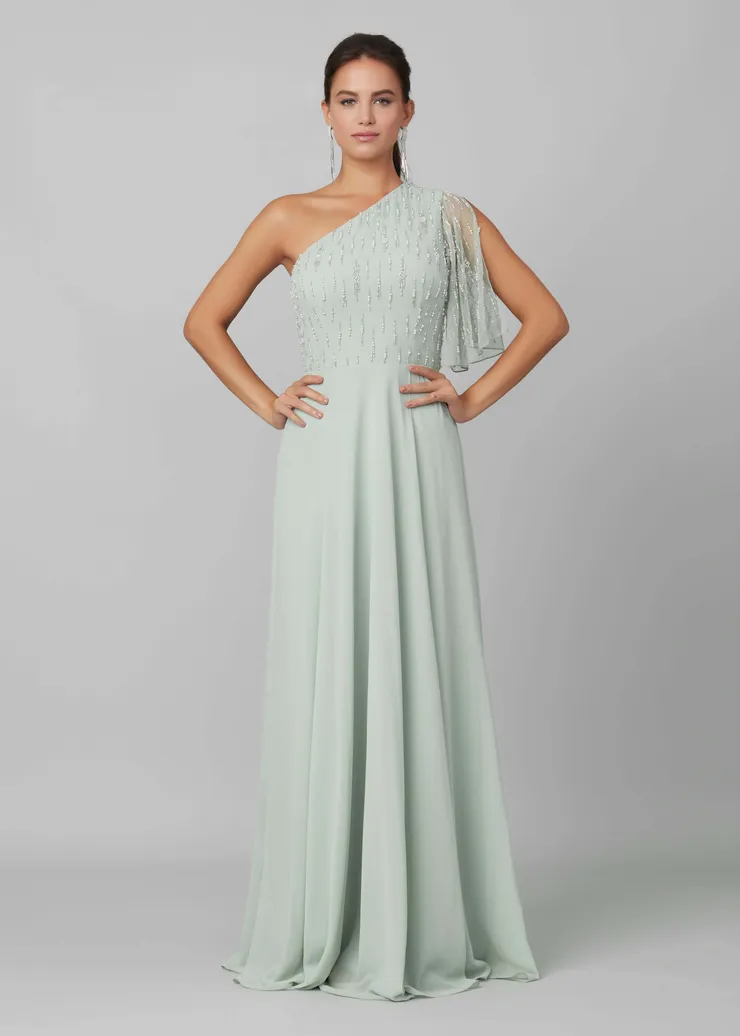 neutral sparkly bridesmaid dresses Motee Maids Green Maxi Dress 10 – The Wardrobe