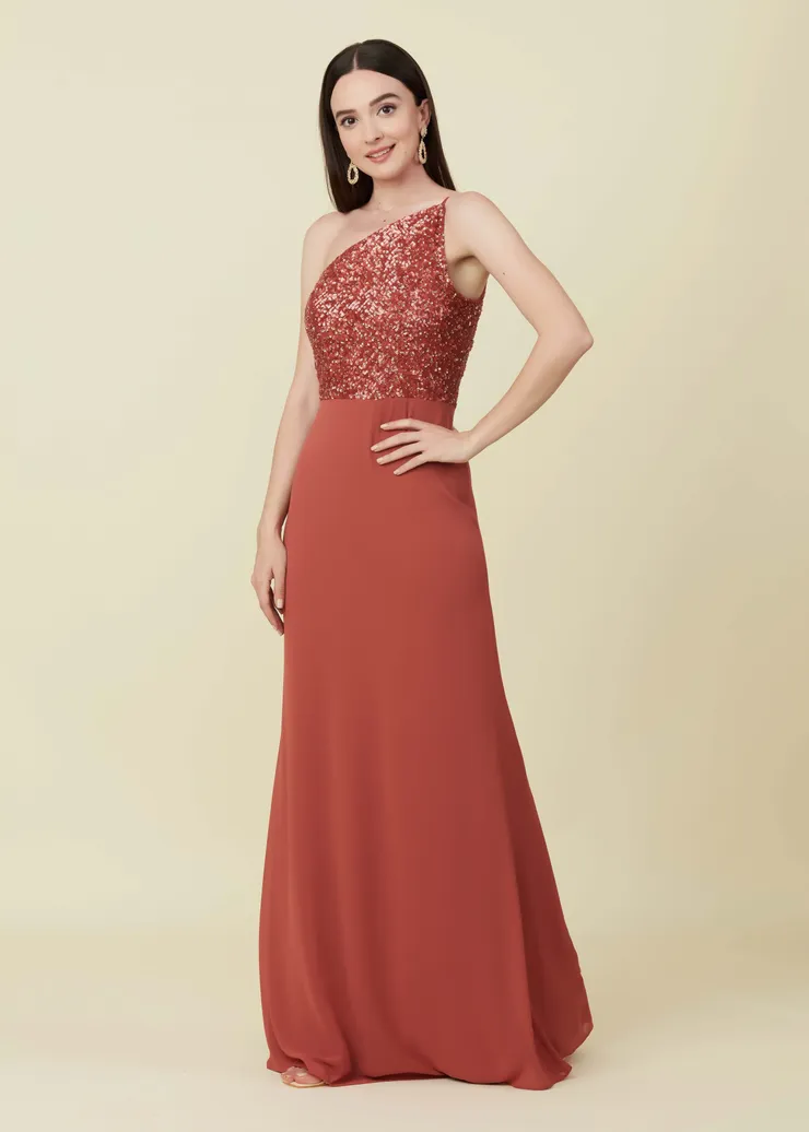 motee bridesmaid dresses Plus Size Formal Elegant Multicolor Floral V Neck Satin Maxi Dress main image 0