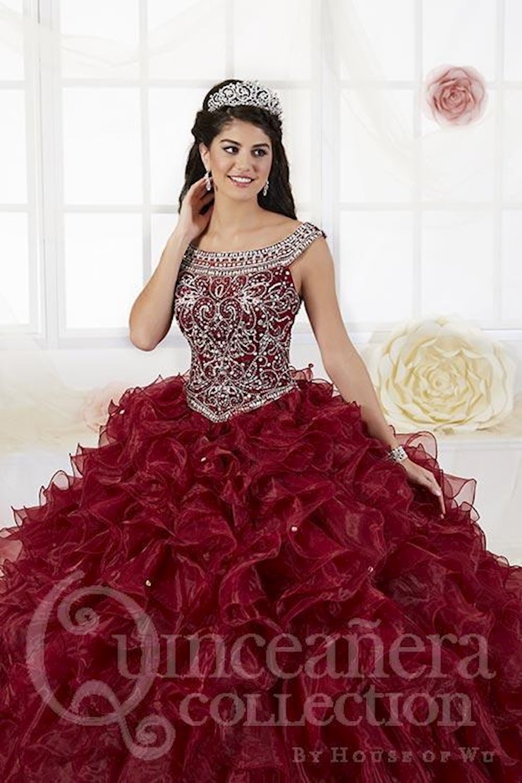 slim fit dress slacks Burgundy quinceanera dress hanger main image 0