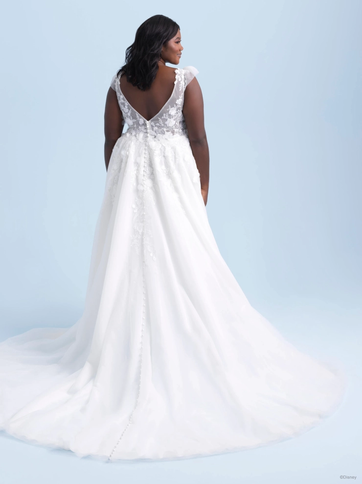 sachin and babi light blue dress Fairy Long Ivory V-Neck A-Line Wedding Dress With Appliques And Short Sleeves