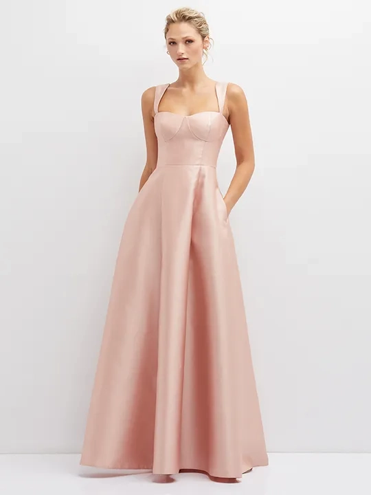 alfred sung gowns & formal dresses ALFRED SUNG D779 Satin Twill Cap Sleeve Gown Formal Dress Midnight Nav main image 1