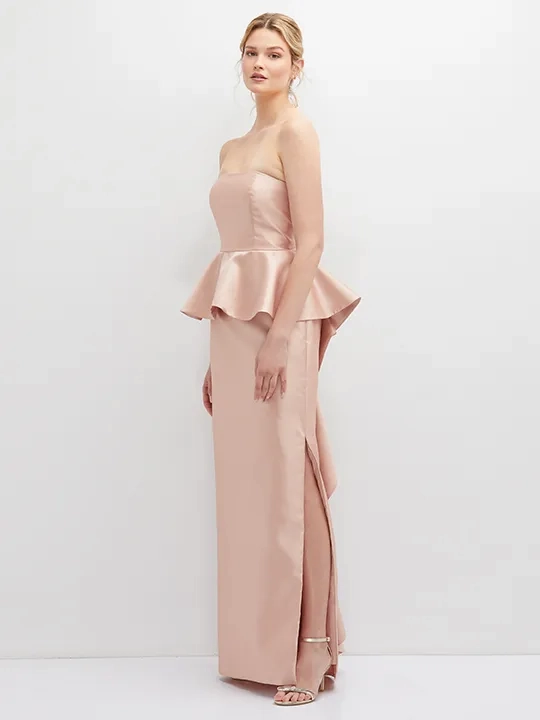 strapless open back dress Party Dresses Elegant Mint Green Chiffon Prom Dress A-Line Long Cape S –  formalgowns main image 1
