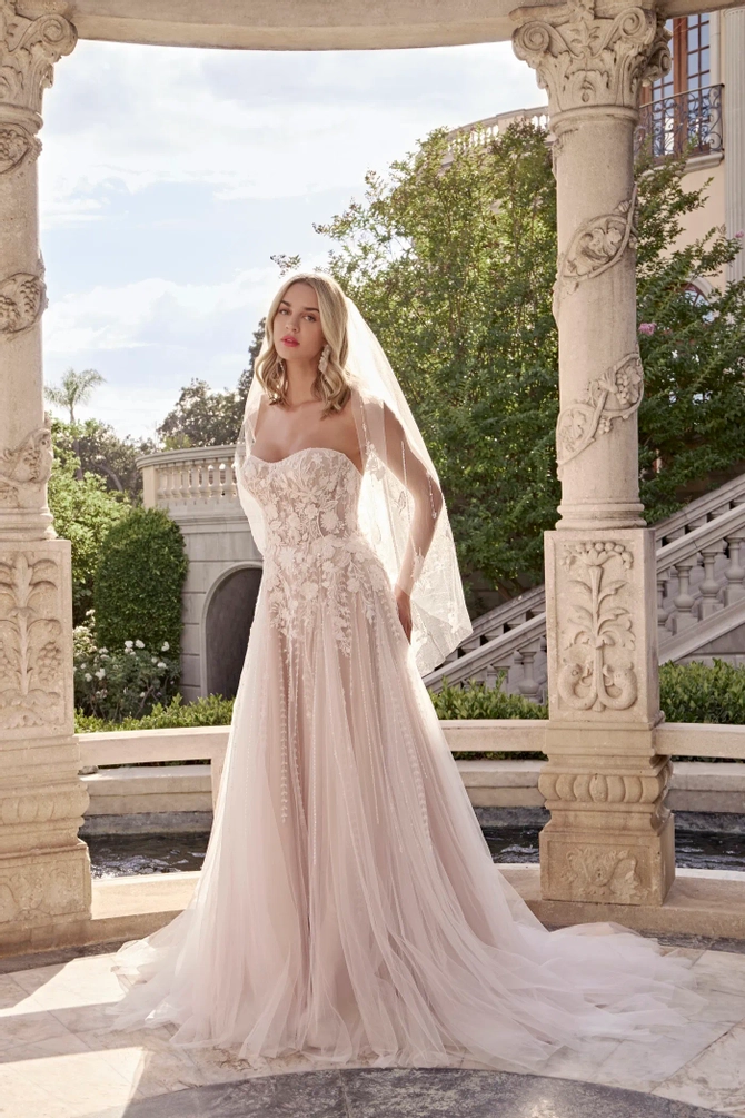 国内未入荷/Rebecca Vallance Bridal Bouquet 花柄シルクガウン Romantic Floral Lace Designer A-Line Wedding Dress with 3D