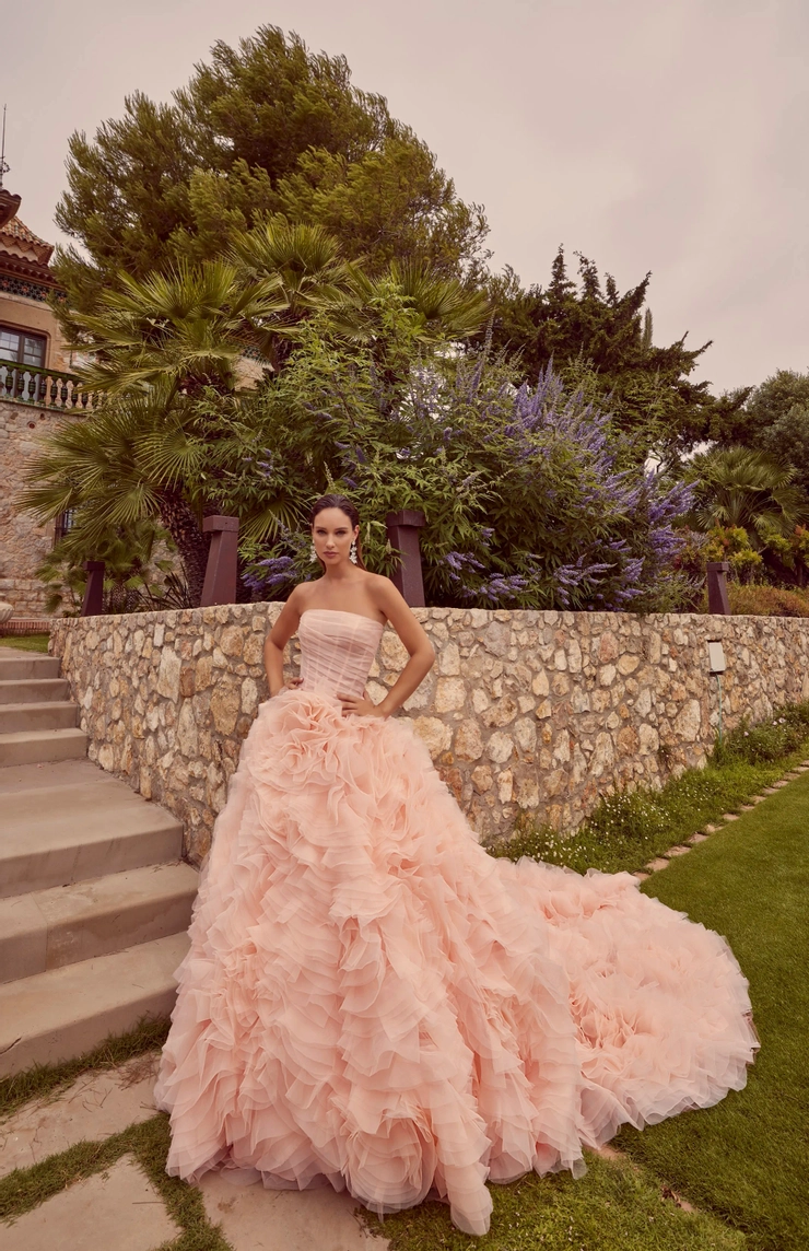 ronald joyce pink dress Ronald Joyce Kaoria This dress is absolutely STUNNING New in store this  week on our outlet, this gorgeous ballgown with 3D flower appliqus is a  stand out wedding dress. Size 16, and