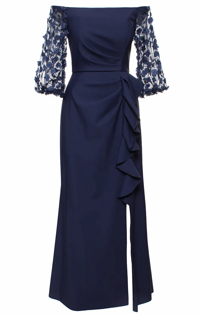 Phase Eight★アブストラクトスポットジャージードレス セール】 Skyler Ruffle Dress （ドレス）｜Phase Eight