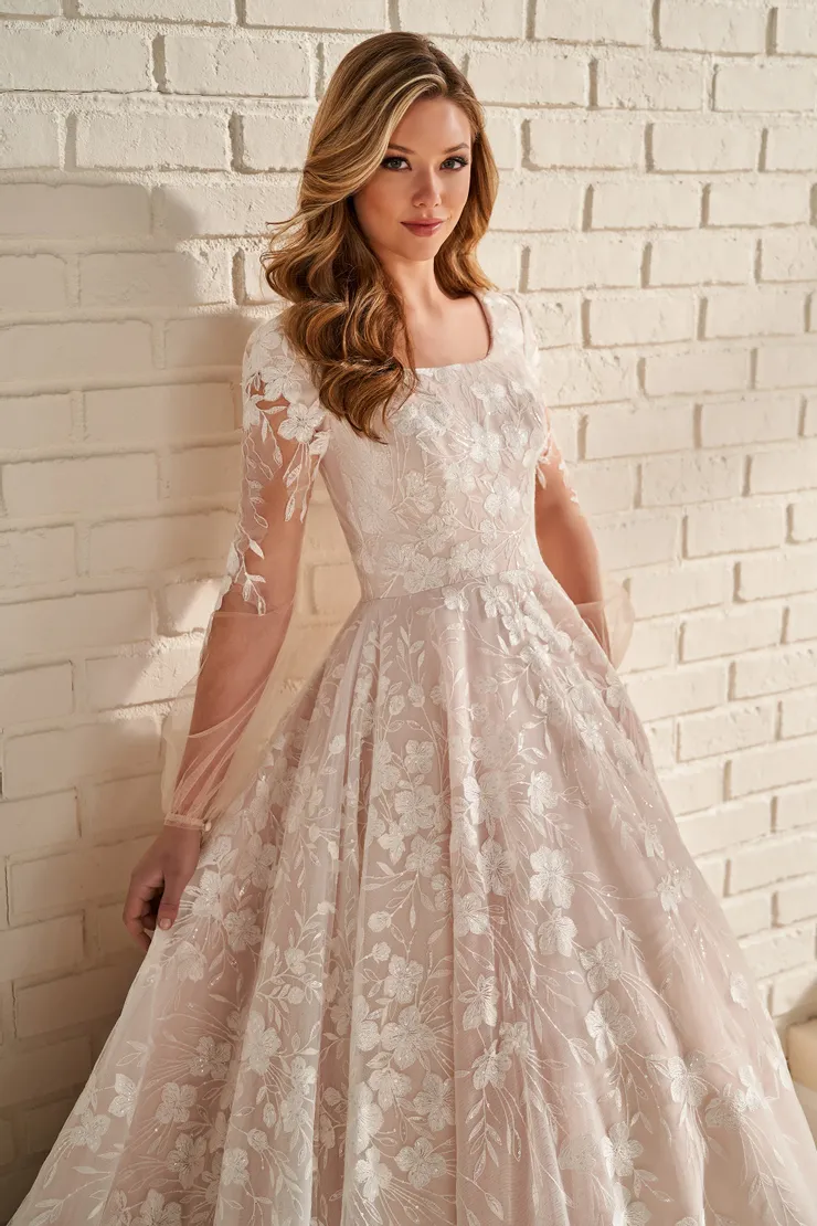 Modest by Mon Cheri Style #MOD958 #2 frontface vertical cropped picture