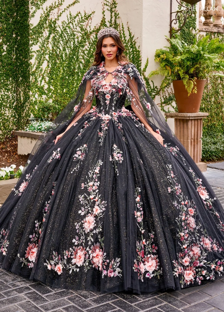 Alta Couture by Rachel Allan Style #RQ3132 #1 Black Multi frontface vertical picture