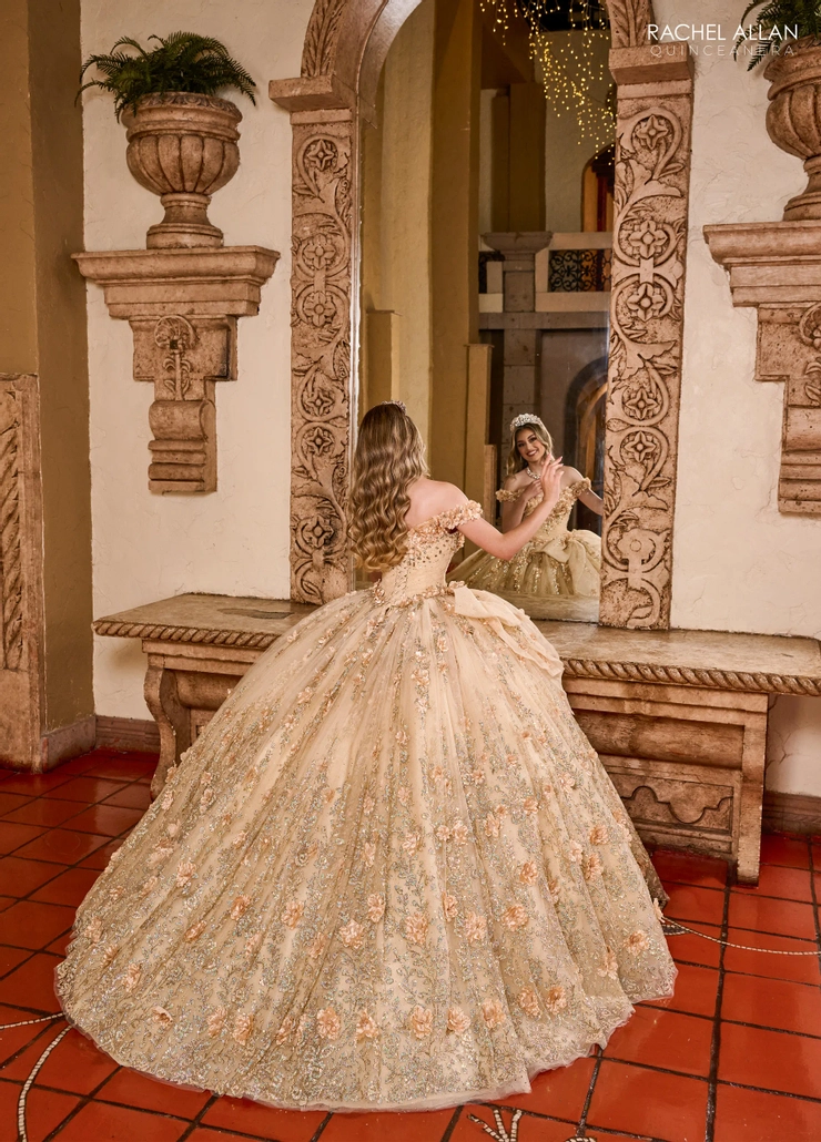 Carmina by Rachel Allan Style #RQ1141 #11 Champagne/Gold backface vertical picture