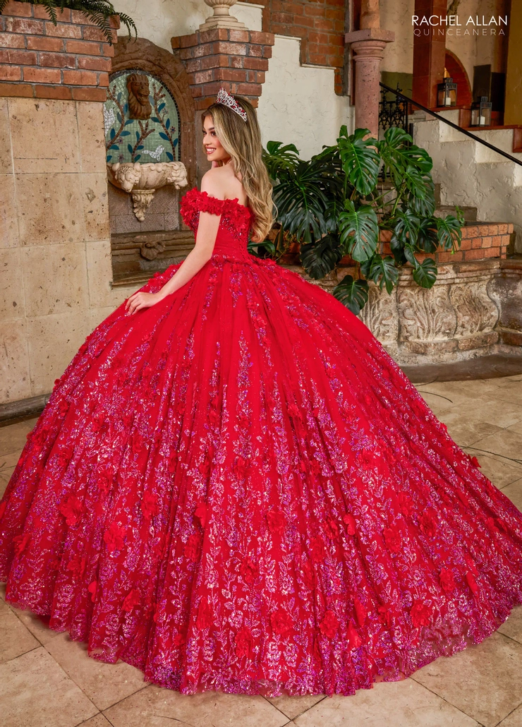 Carmina by Rachel Allan Style #RQ1141 #1 Red Fuchsia backface vertical picture