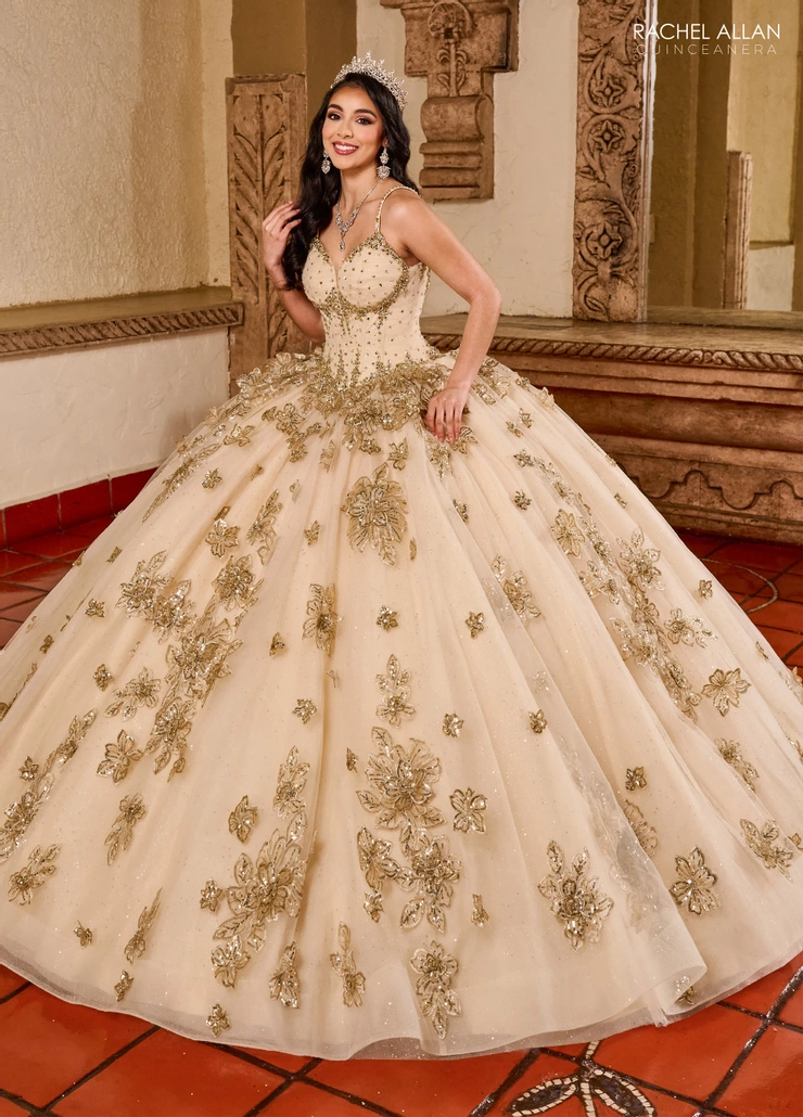 Carmina by Rachel Allan Style #RQ1149 #0 default Champagne/Rose Gold frontface vertical picture