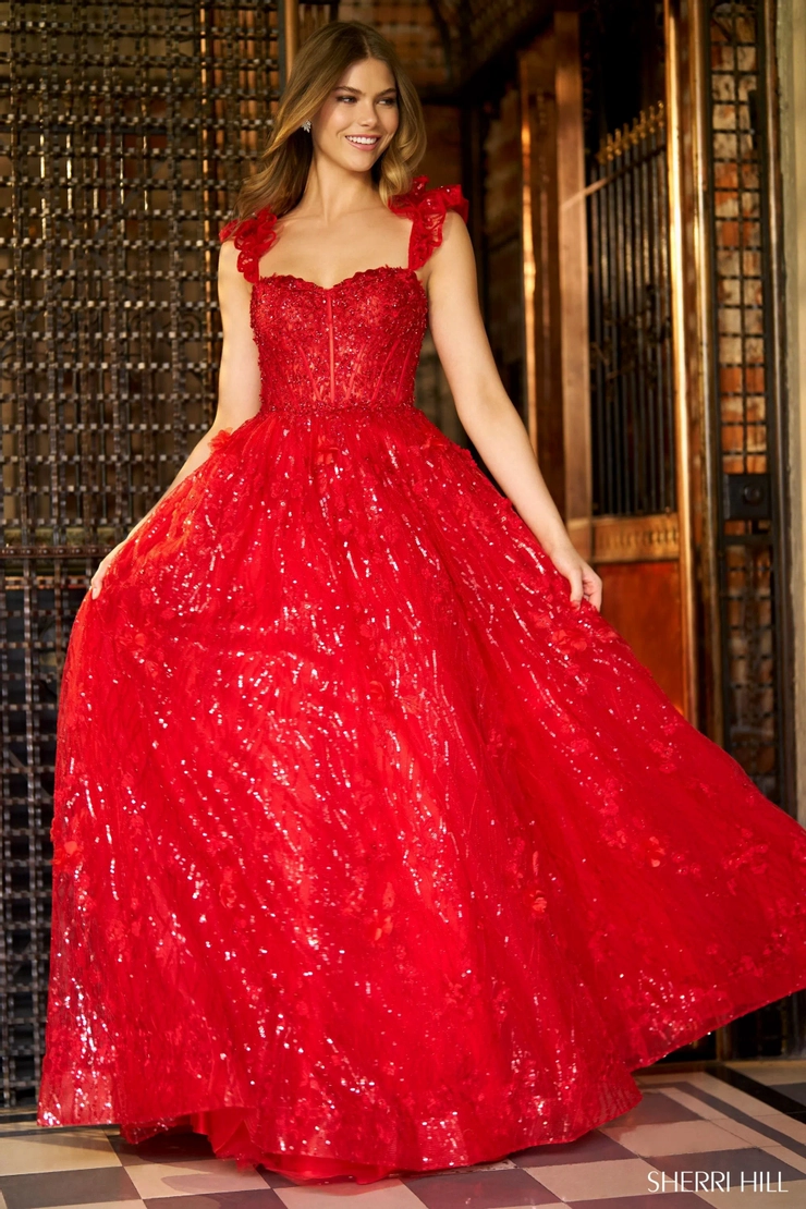 Sherri Hill 56673 #2 Red frontface vertical picture