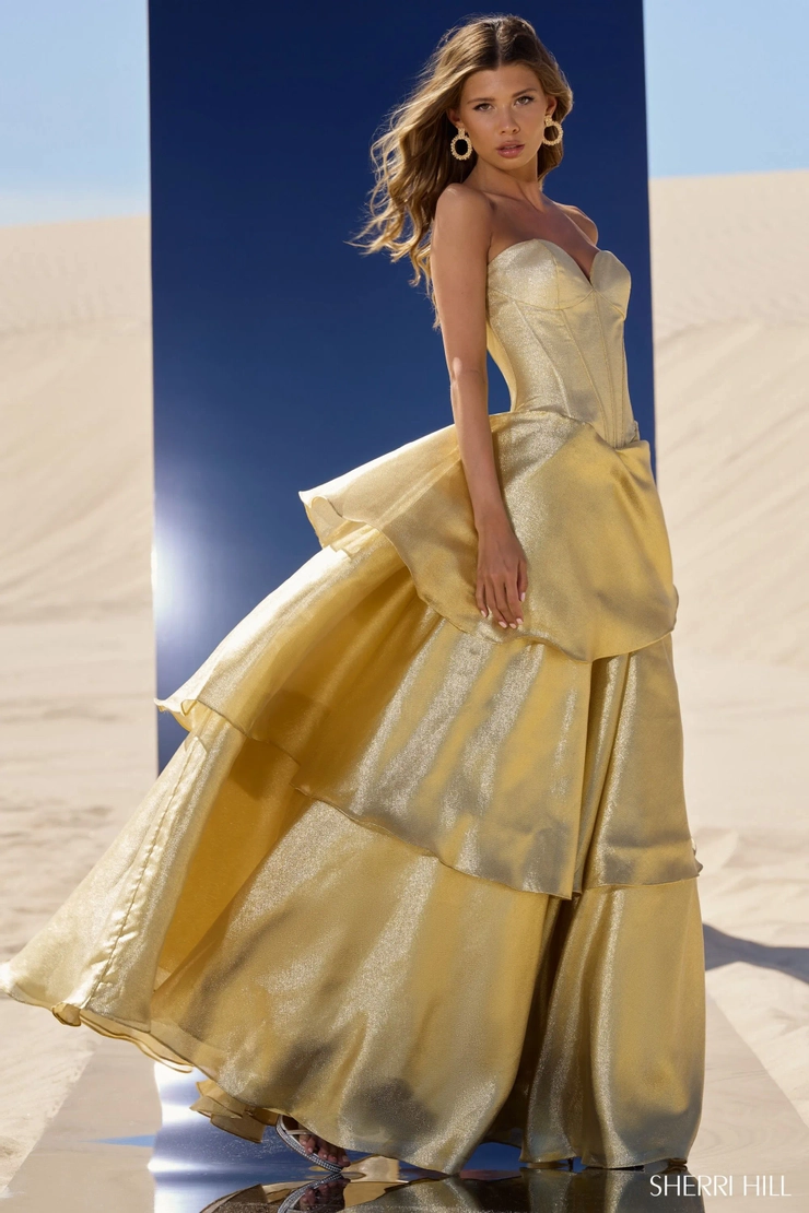 Sherri Hill 56724 #2 Gold frontface vertical picture