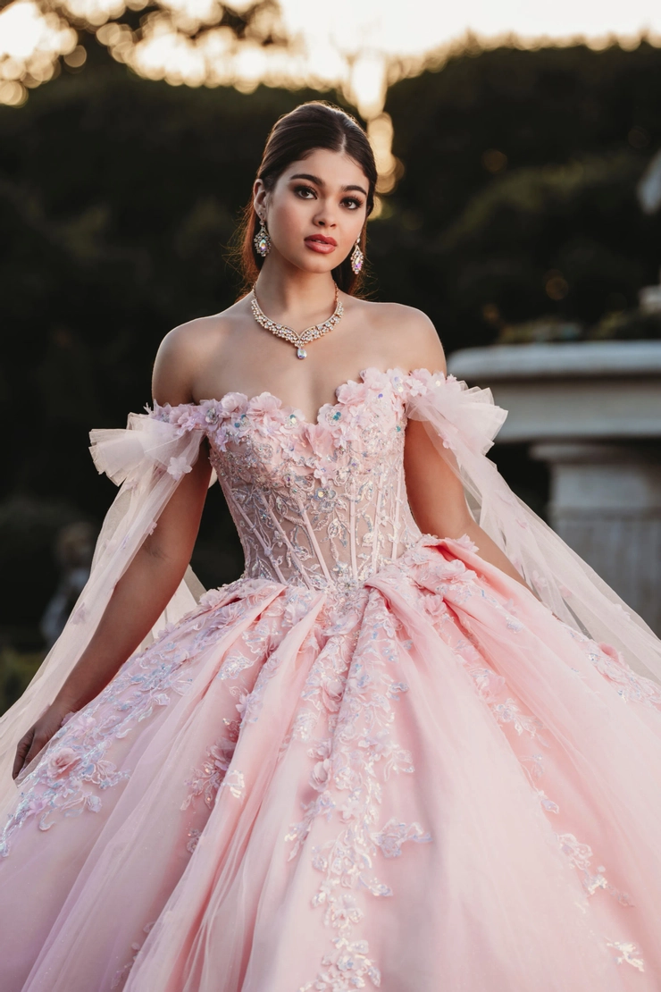AmaBella Quinceanera Style #Q1001 #9 Blush frontface vertical cropped picture
