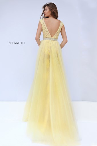 Sherri Hill 11288 #1 Yellow/Nude vertical thumbnail