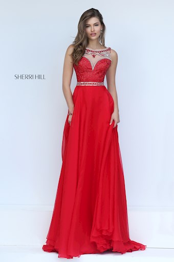 Sherri Hill 11320 #8 Red/Silver vertical thumbnail