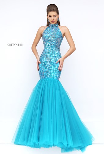 Sherri Hill 11323 #0 default Turquoise frontface vertical thumbnail