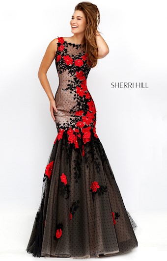 Sherri Hill 11326 #0 default Black/Red frontface vertical thumbnail