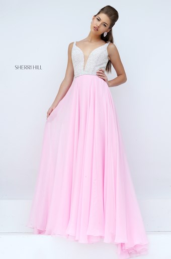 Sherri Hill 11327 #0 default Pink/Ivory frontface vertical thumbnail