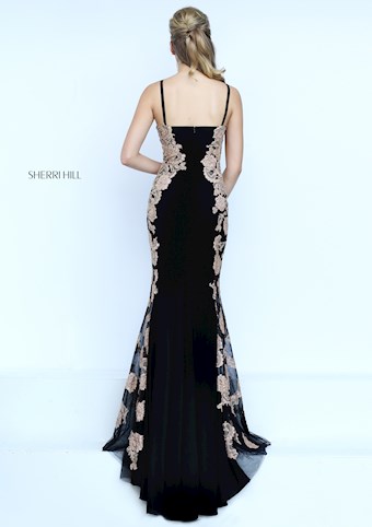 Sherri Hill 11345 #1 Black/Nude vertical thumbnail
