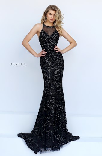 Sherri Hill 1959 #0 default Black frontface vertical thumbnail