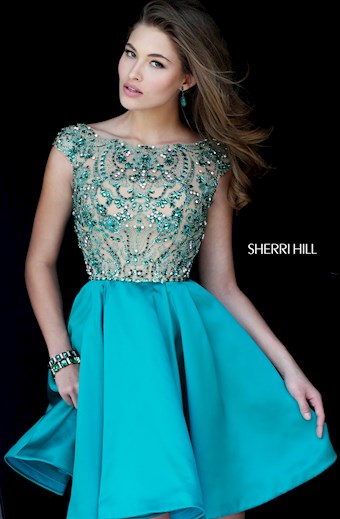 Sherri Hill 32273 #1 Turquoise vertical thumbnail